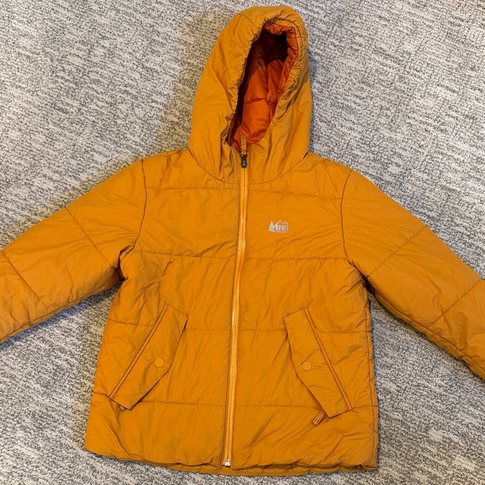 REI Kids Orange Puffer Jacket
